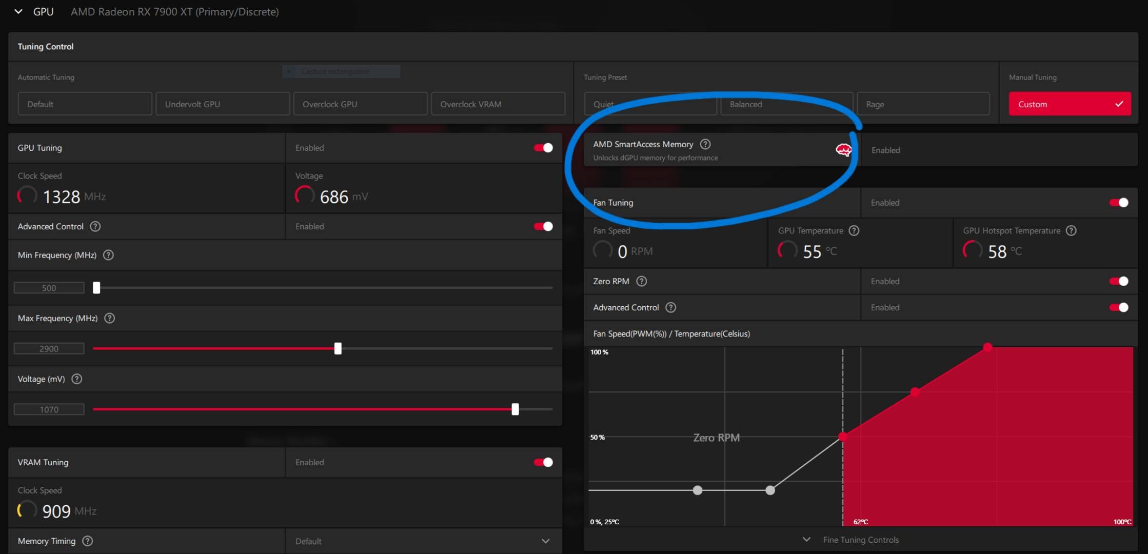 AMD Radeon driver - SAM.