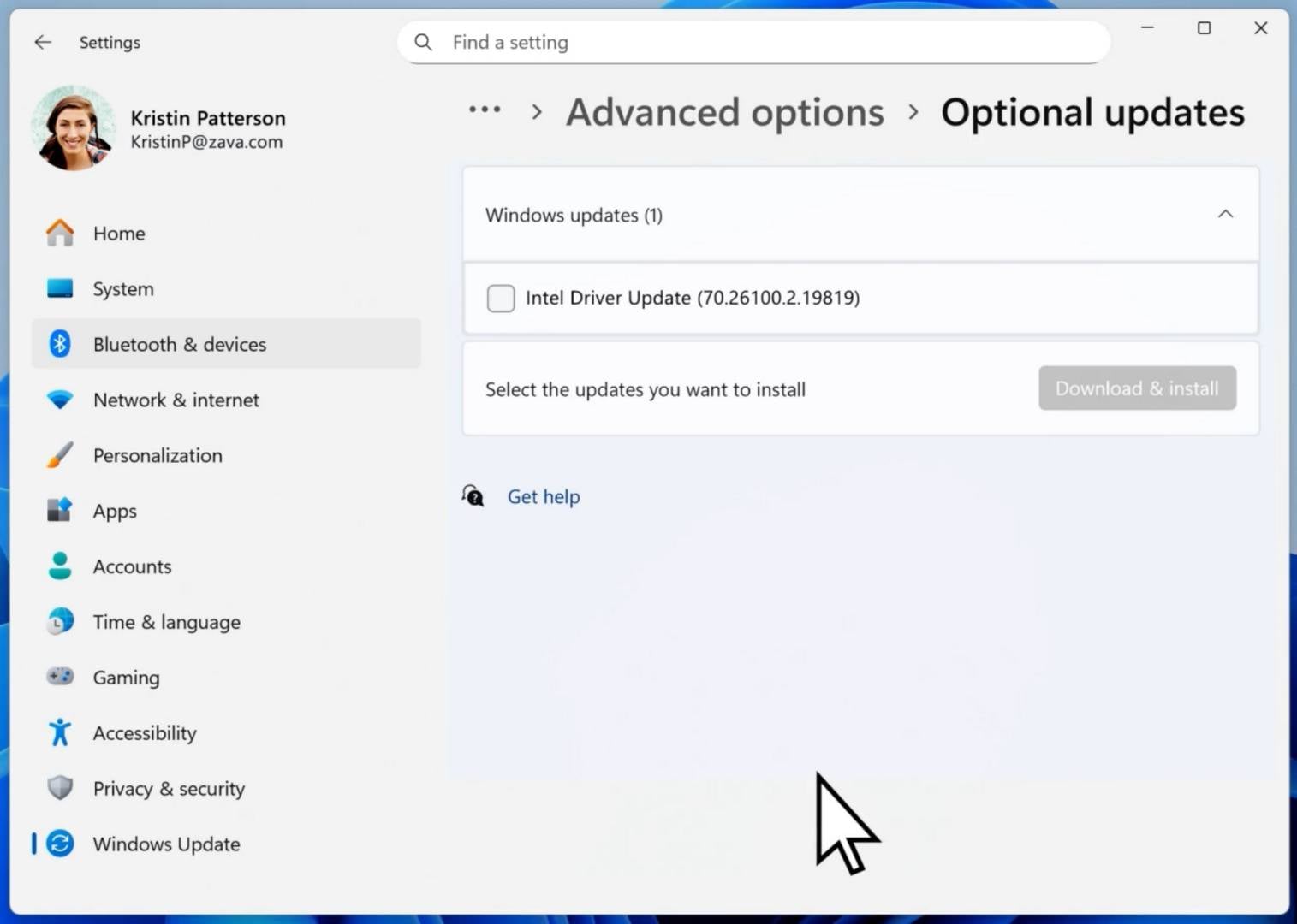 Microsoft Windows 11 driver updates.