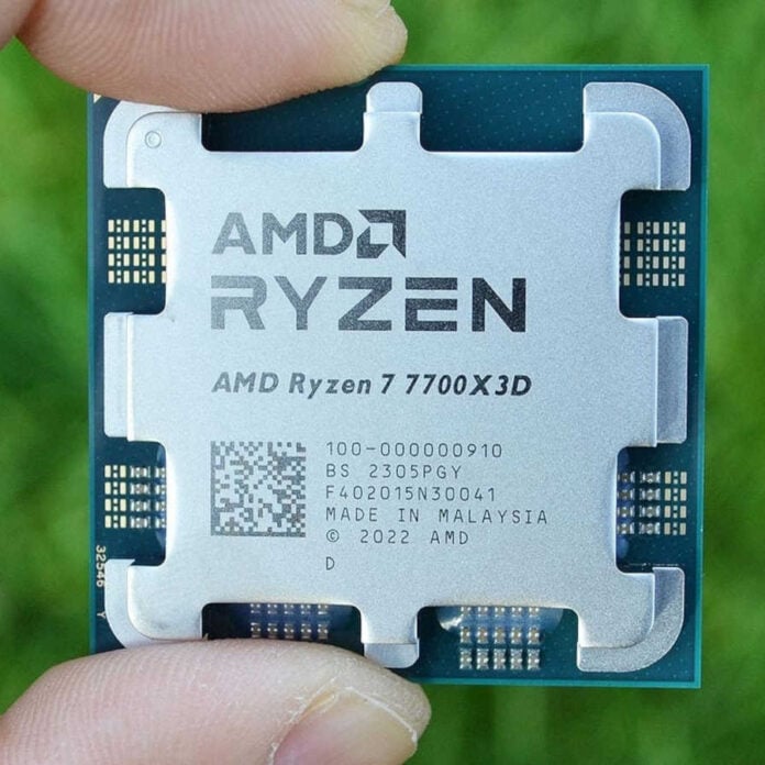 A mock-up image of a Ryzen 7 7700X3D.
