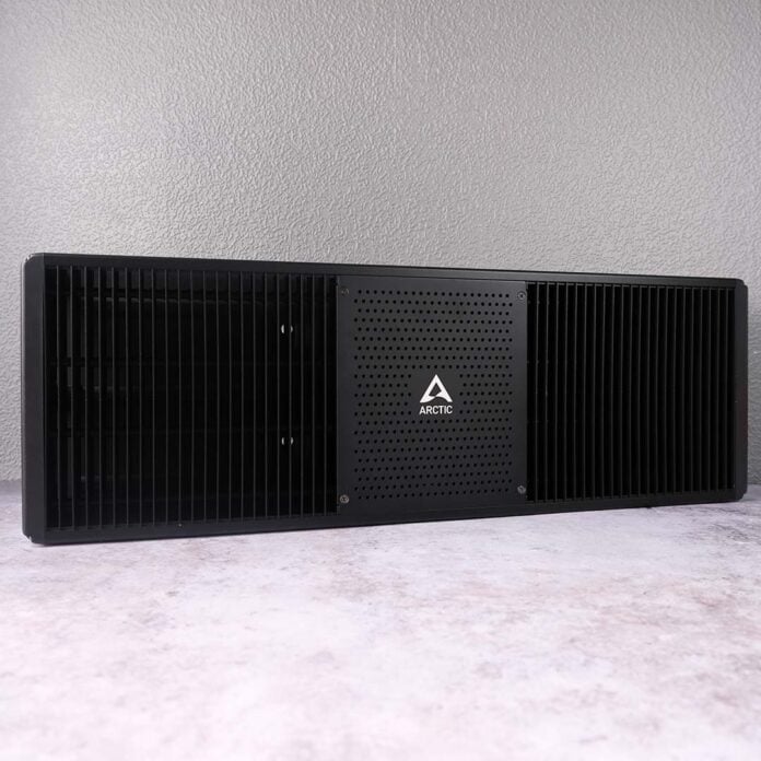 The Arctic Senza AI 370, standing upright.