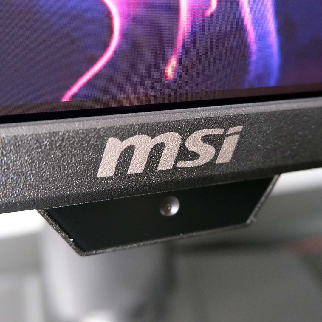 A close-up of the AI Care Sensor on the MSI MPG 322UR QD-OLED X24.