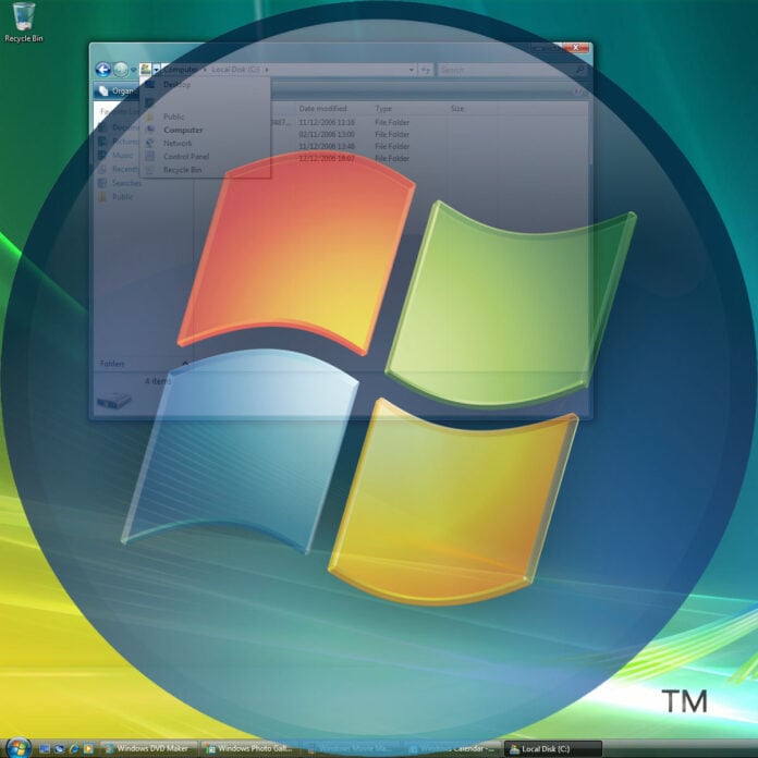 Windows Vista Aero with logo