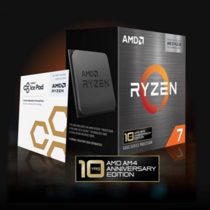 AMD Ryzen 7 5800X3D 10th Anniversary Edition.