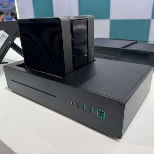 DeepCool showcases SFF PC with a CPU cooler poking out the top, like a ...