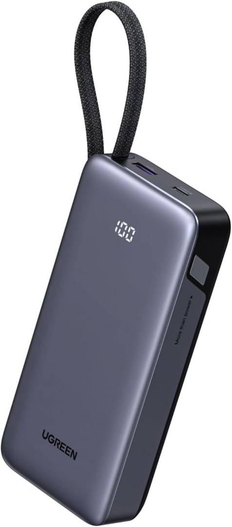 UGREEN Nexode Power Bank with Built-in Cable 20000mAh 45W.