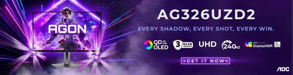 AOC AGON PRO AG326UZD2 - Every Shadow, Every Shot, Every Win.