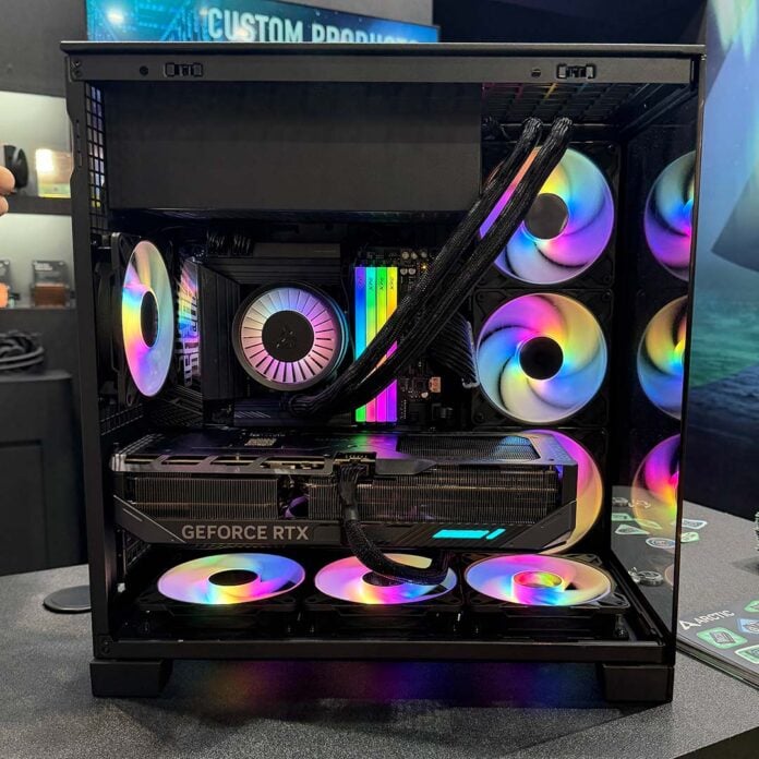 The Arctic Xtender Mini, tempered glass side panel removed.