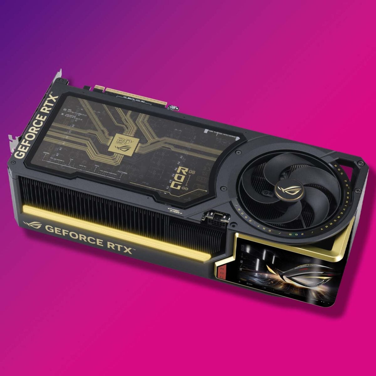 Asus ROG Computex Astral RTX 5090 graphics card with AMOLED display