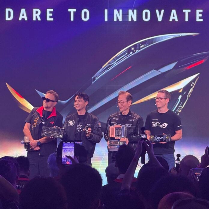 Asus ROG Computex 2026 team with 20th anniversay products