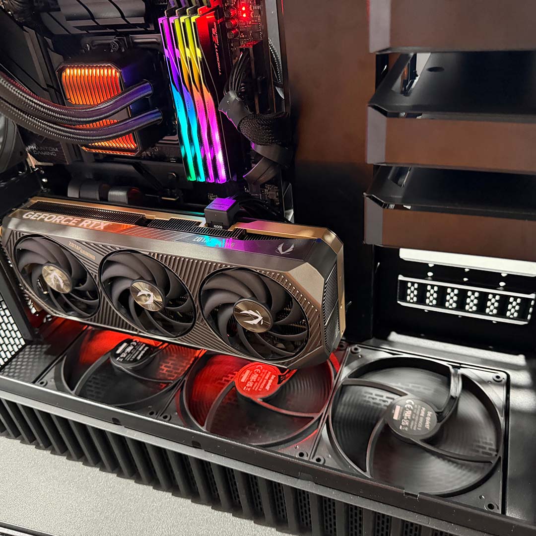 A top-down view of a complete system inside the Pure Base 803.
