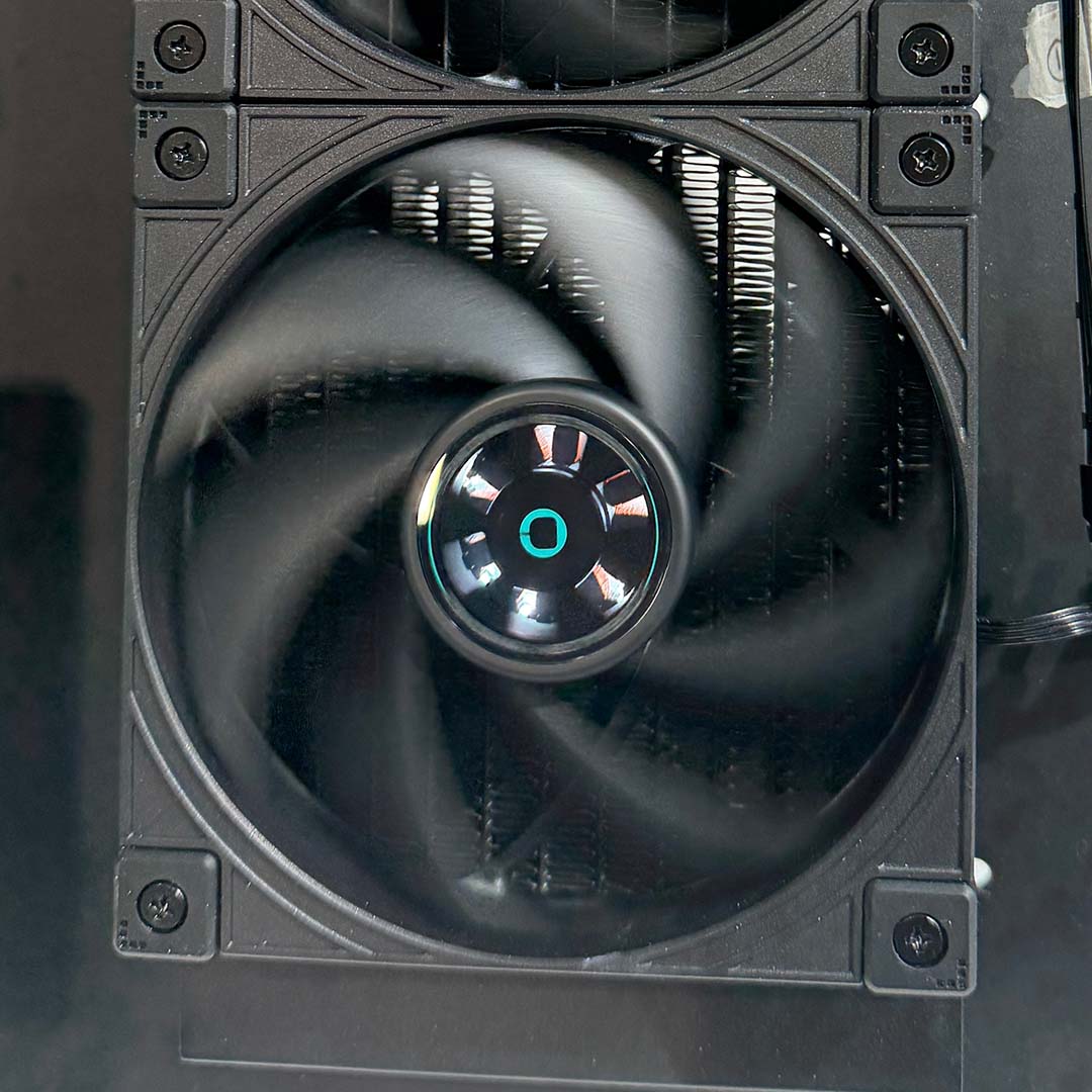 The front of Deepcool's transparent fans.