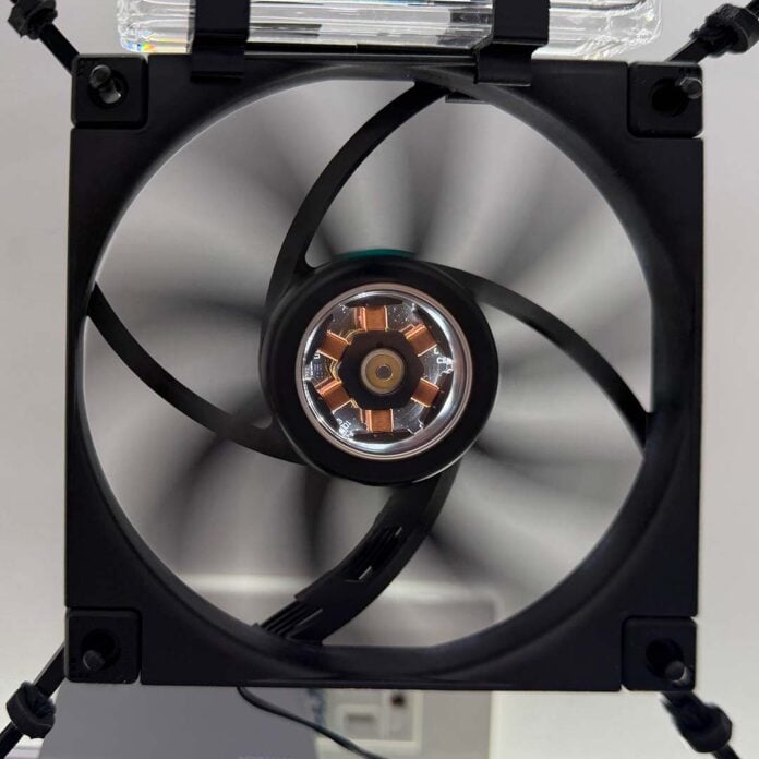 The back of Deepcool's transparent fans.