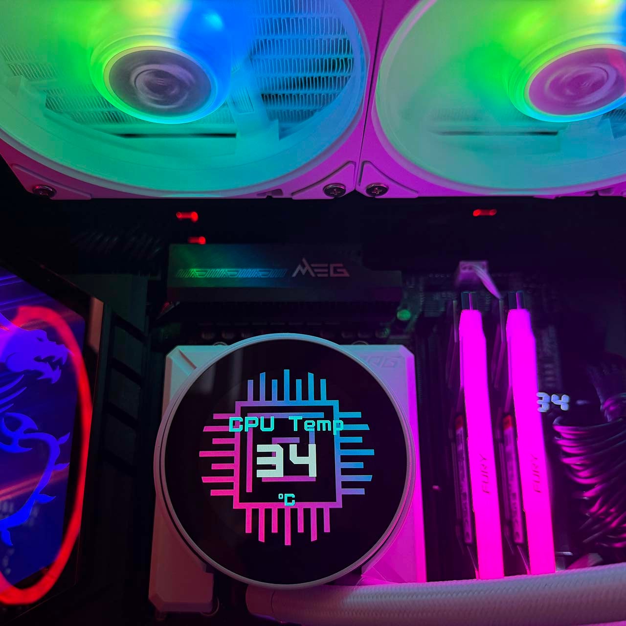 Msi mpg coreliquid p22 360 belo 360 mm aio vodno hlajenje