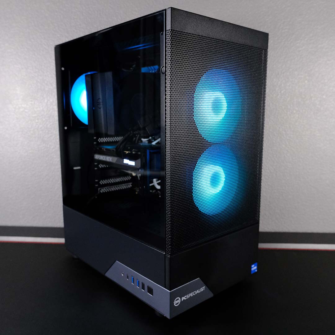 A side-on view of the PCSpecialist Storm Elite II.