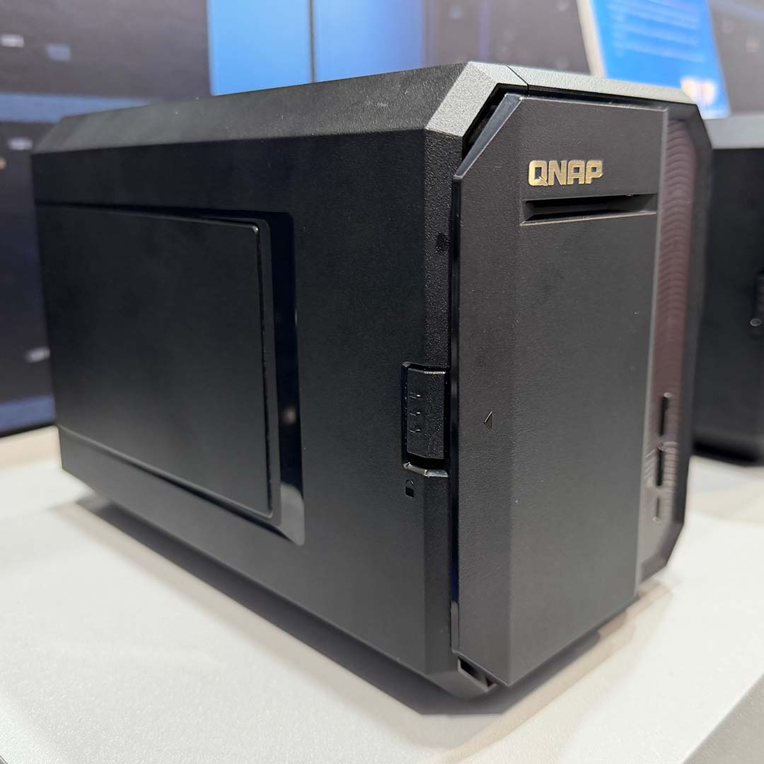 A side-on view of the QNAP TS-h265.