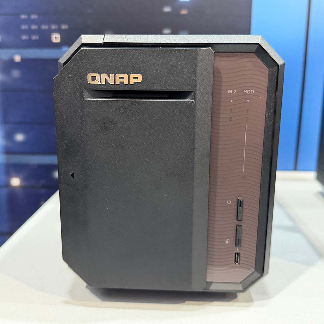 A head-on view of the QNAP TS-h265.