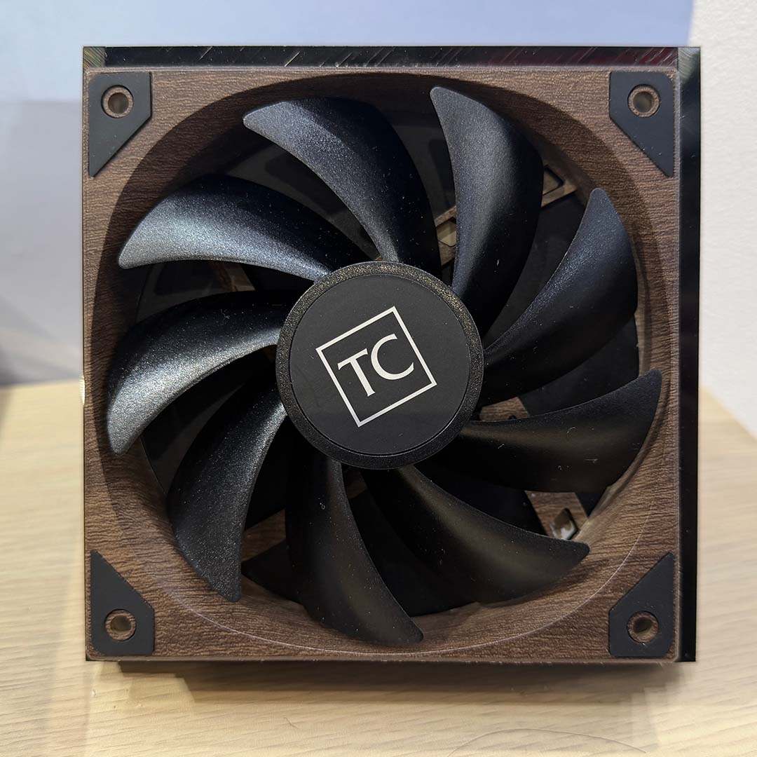 A TeamGroup T-Create fan, featuring wood effect surrounds.
