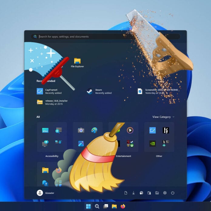 Cleaning Windows 11 bloat.