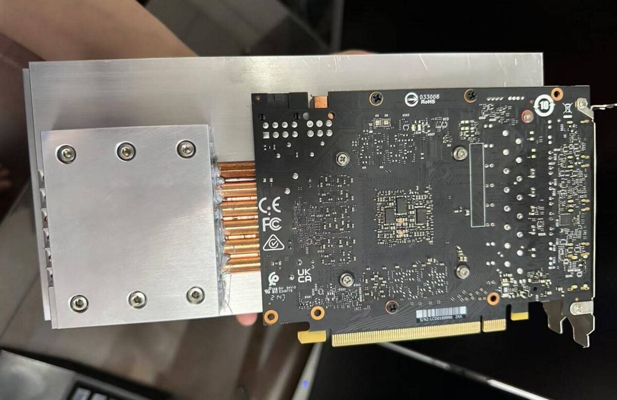 DIY fanless Nvidia RTX 4060 - back.