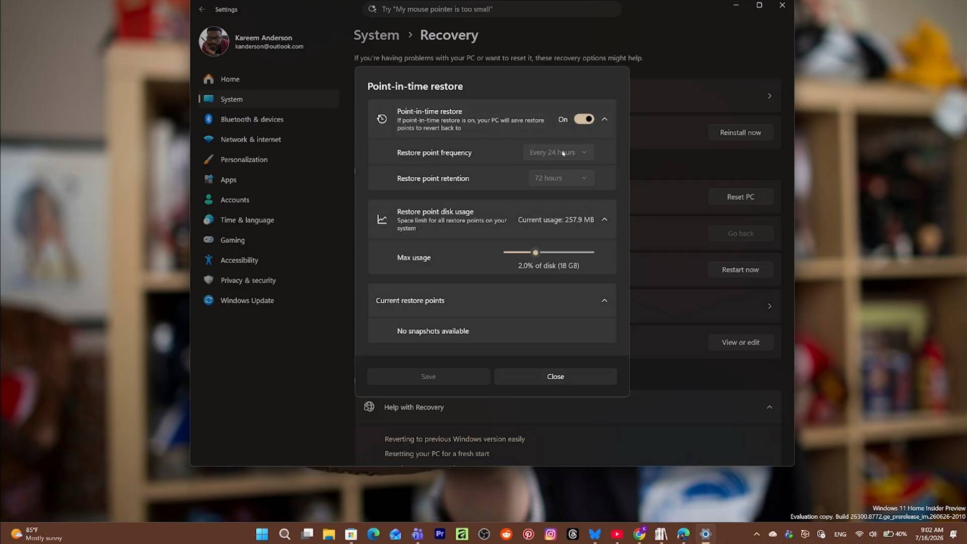 Microsoft Windows 11 recovery.