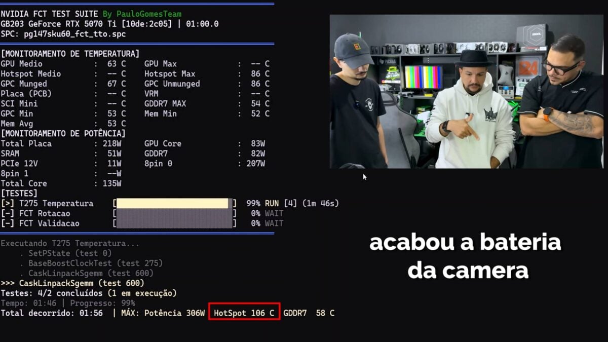 Nvidia GeForce RTX 5070 Ti - temperture.