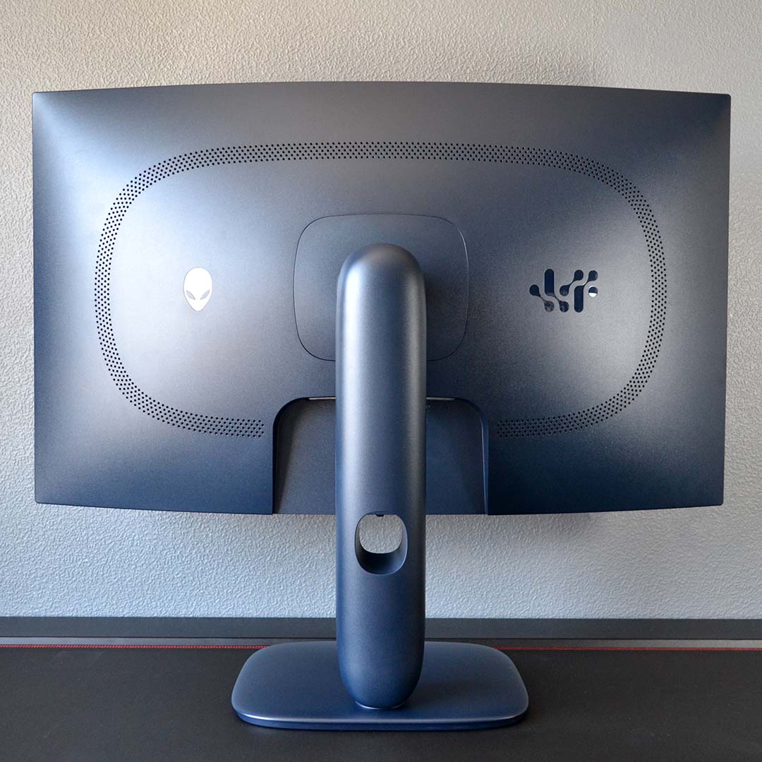 The back of the Alienware AW3226DM.