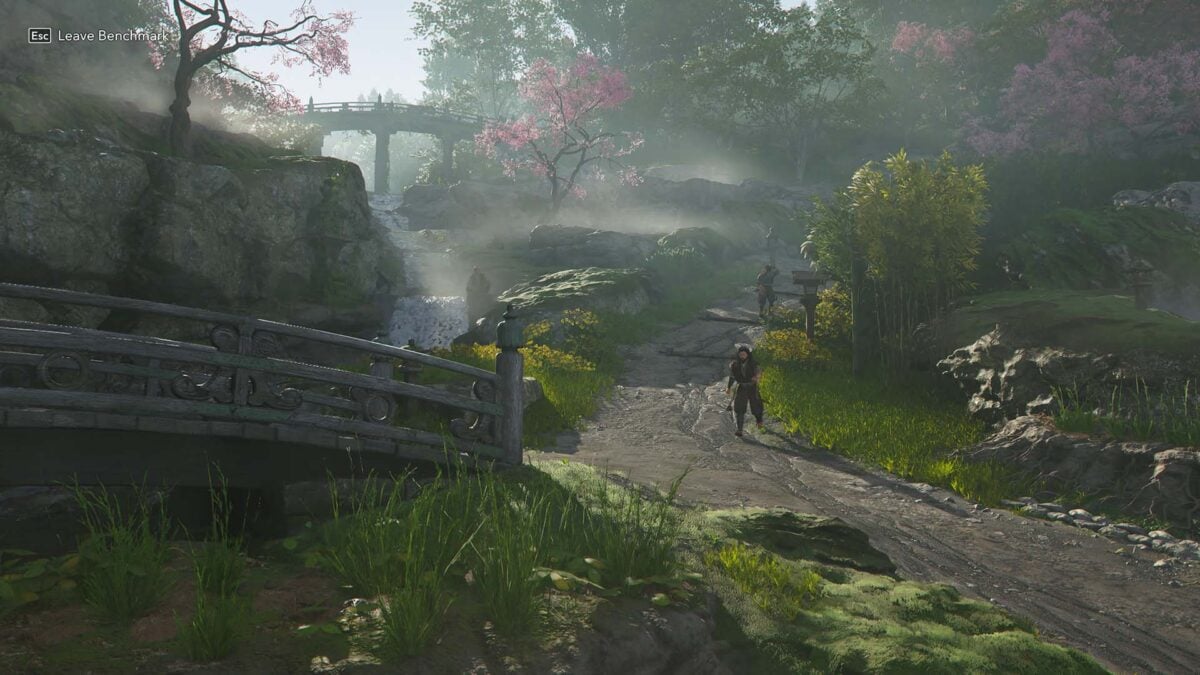 A screenshot of Assasin's Creed Shadows, using FSR 4, running on a Radeon RX 7800 XT.