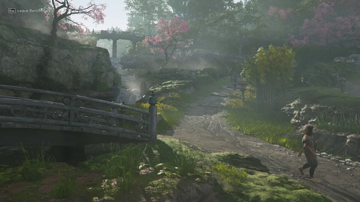 A screenshot of Assasin's Creed Shadows, using FSR 4, running on a Radeon RX 9070 XT.