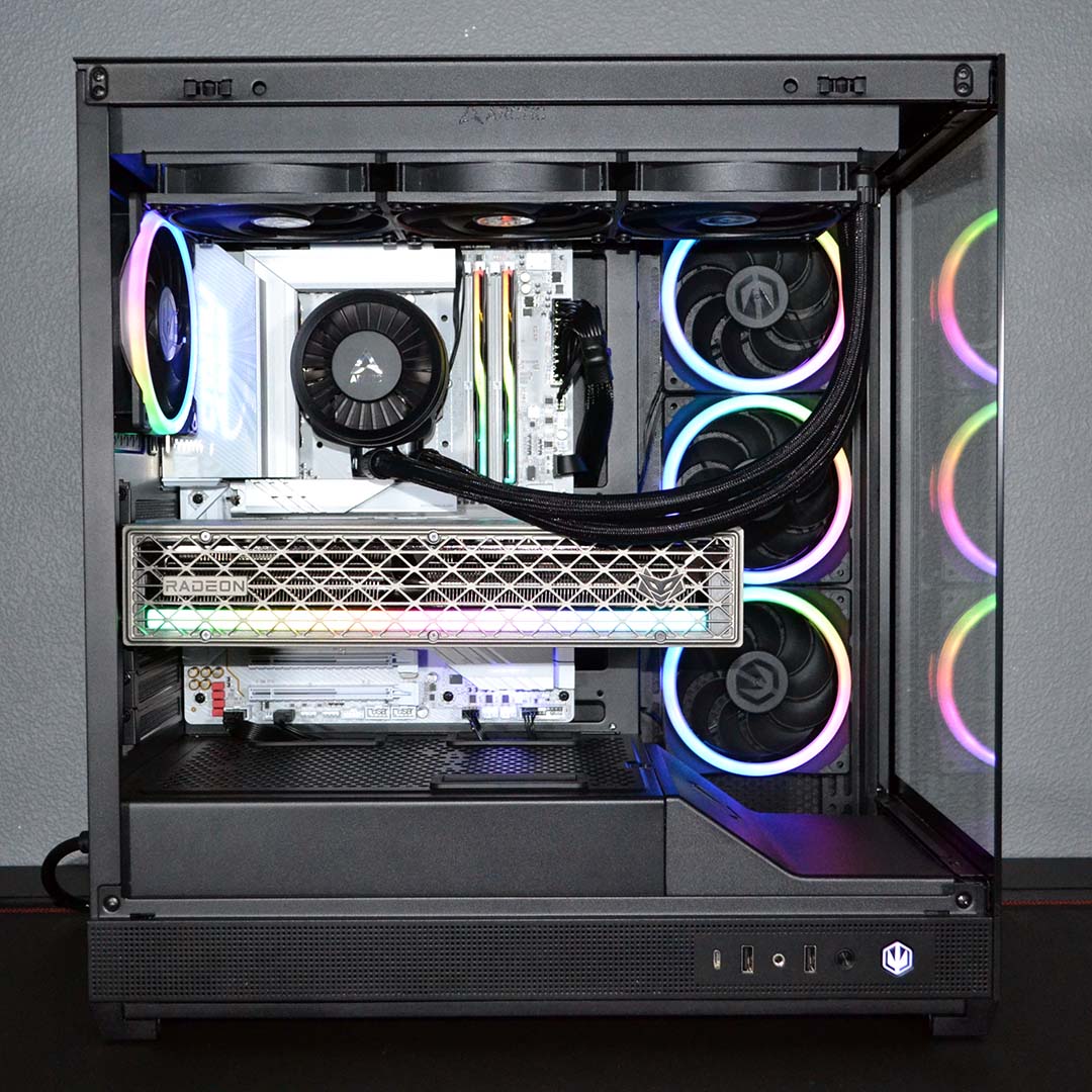 The Fishtank 6000 Corona, with a full build inside, side view.