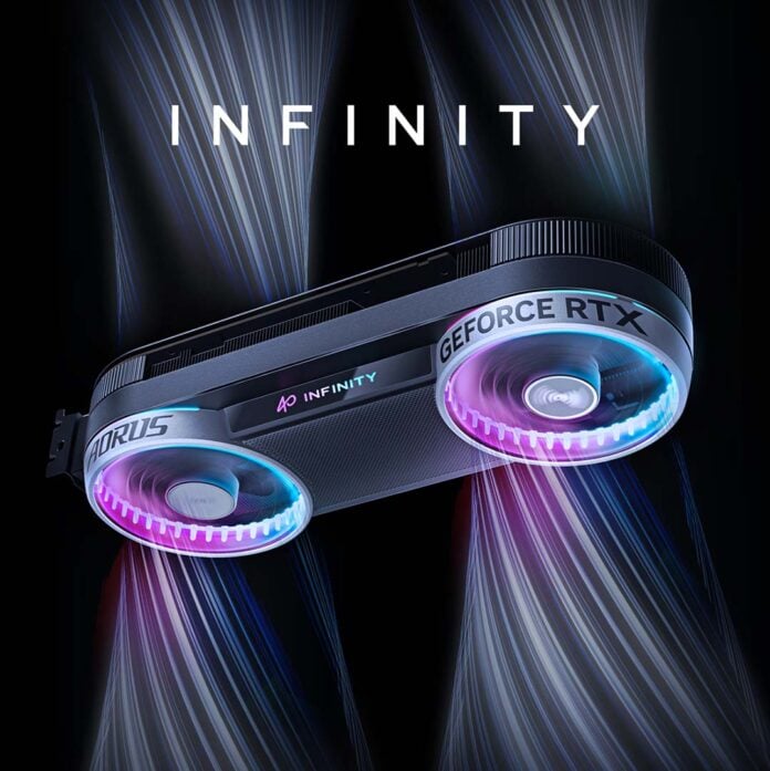 The Gigabyte Aorus GeForce RTX 5070 Infinity.