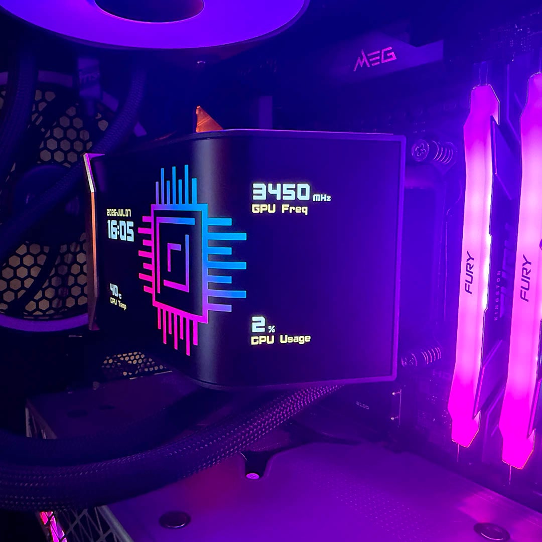 MSI MEG CoreLiquid E15 360 Club386 logo from side