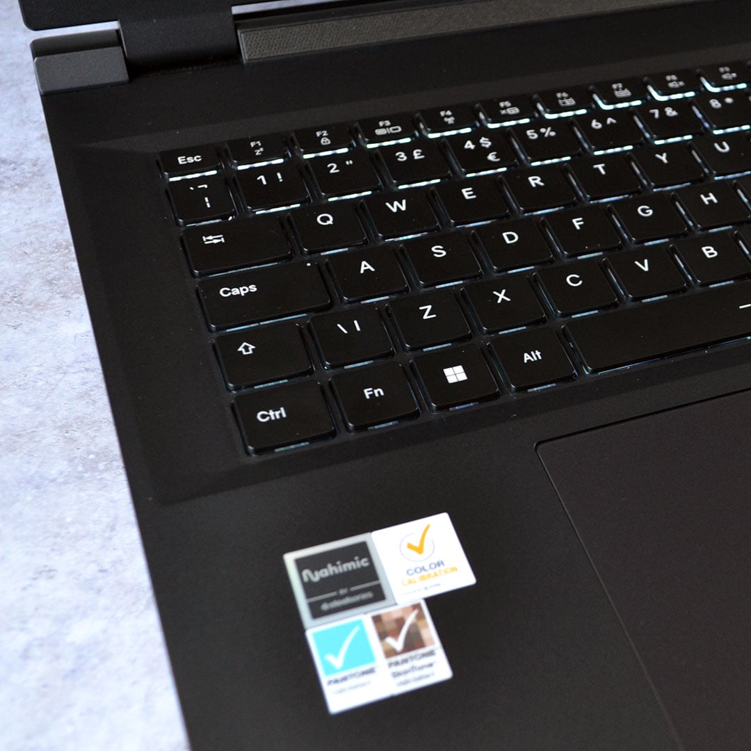 A close-up of the Ionico 18 keyboard's left side.
