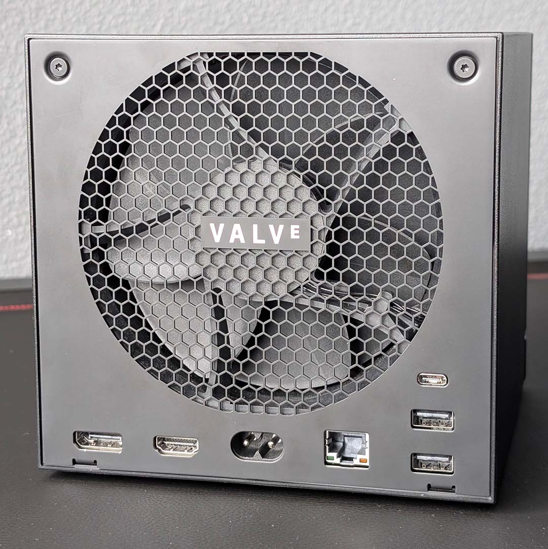 The backside of a Steam Machine.