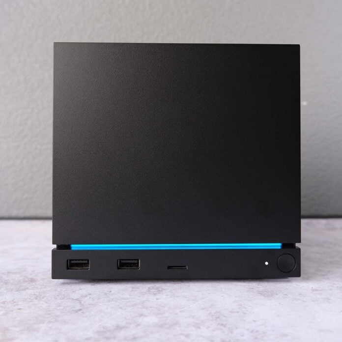 Front-facing view of a Steam Machine.
