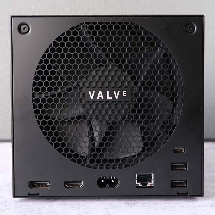 The back of a Steam Machine.
