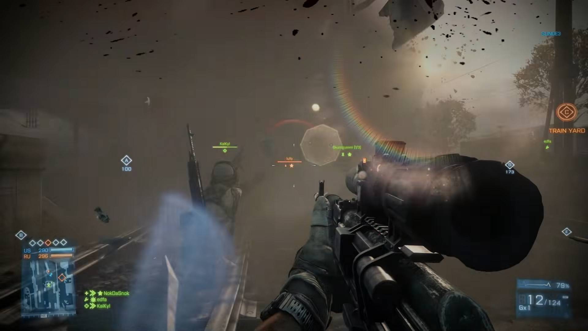 Chromatic Aberration, Bloom, and Lens Flare in Battlefield 3.
