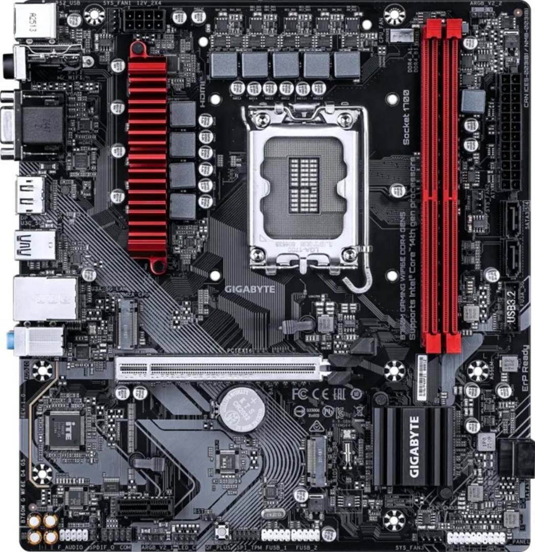 Gigabyte B760M Gaming WiFi6E DDR4 Gen5 motherboard.