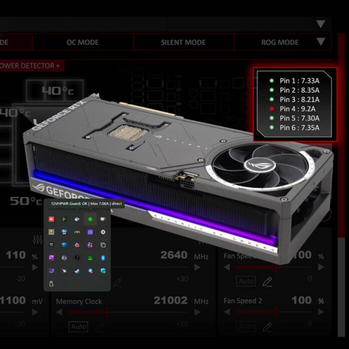 Nvidia RTX 5090 Astral power monitoring tool.