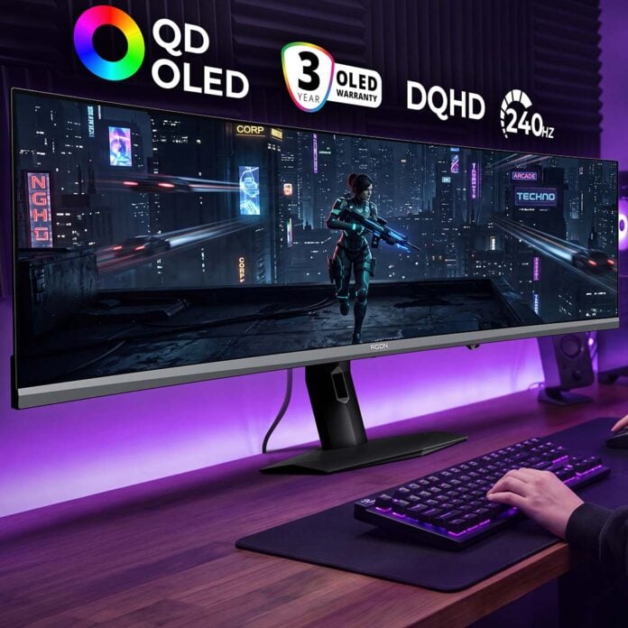 An AOC Agon Pro AGP497UCZD monitor.