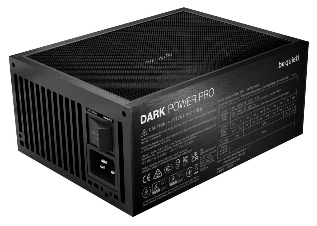 be quiet Dark Power Pro 14 IO - AC in.