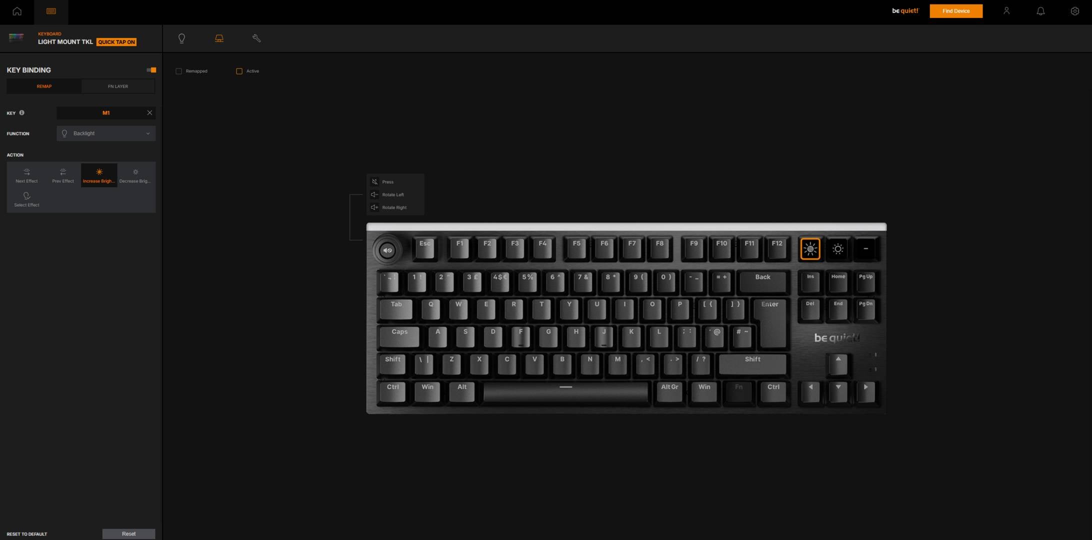 be quiet Light Mount TKL - macros.