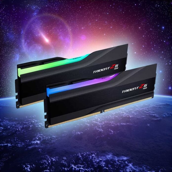 G.Skill Trident Z5 DDR5 RAM in space