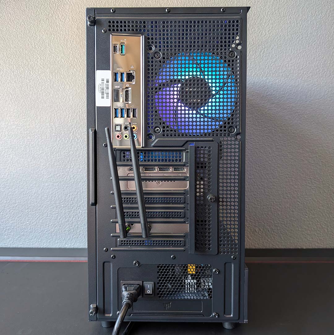 The back of the PCSpecialist Apex Ultra.
