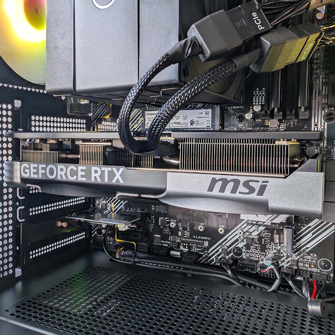 The GeForce RTX 5070 inside the PCSpecialist Apex Ultra.