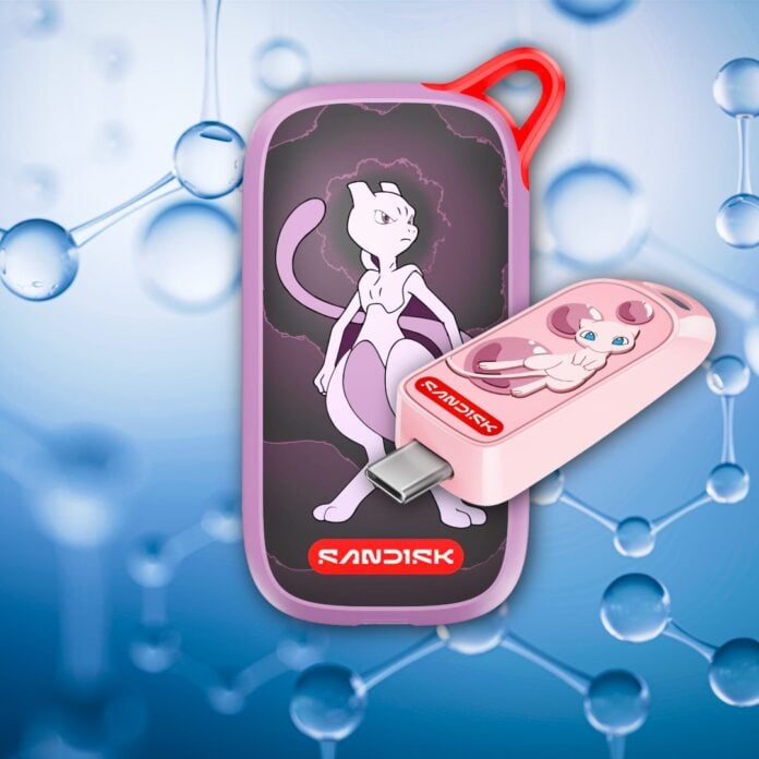 Sandisk Mewtwo Portable SSD and Mew flash drive
