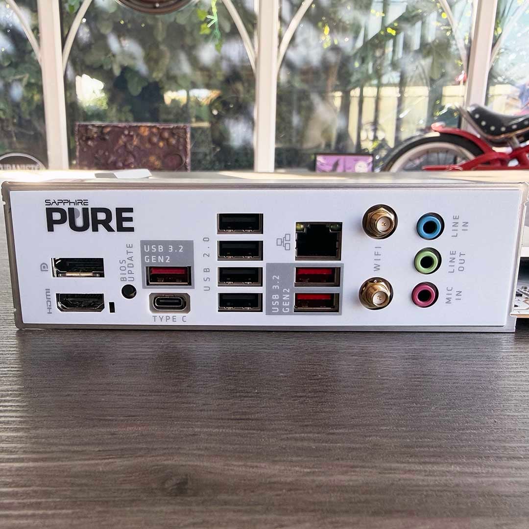 Sapphire Pure B850M rear IO panel