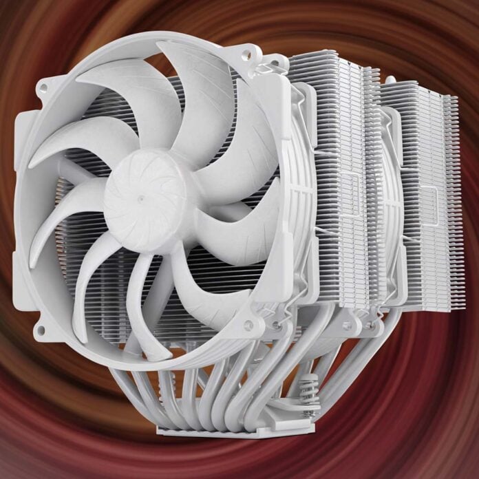 White Noctua cooler mockup