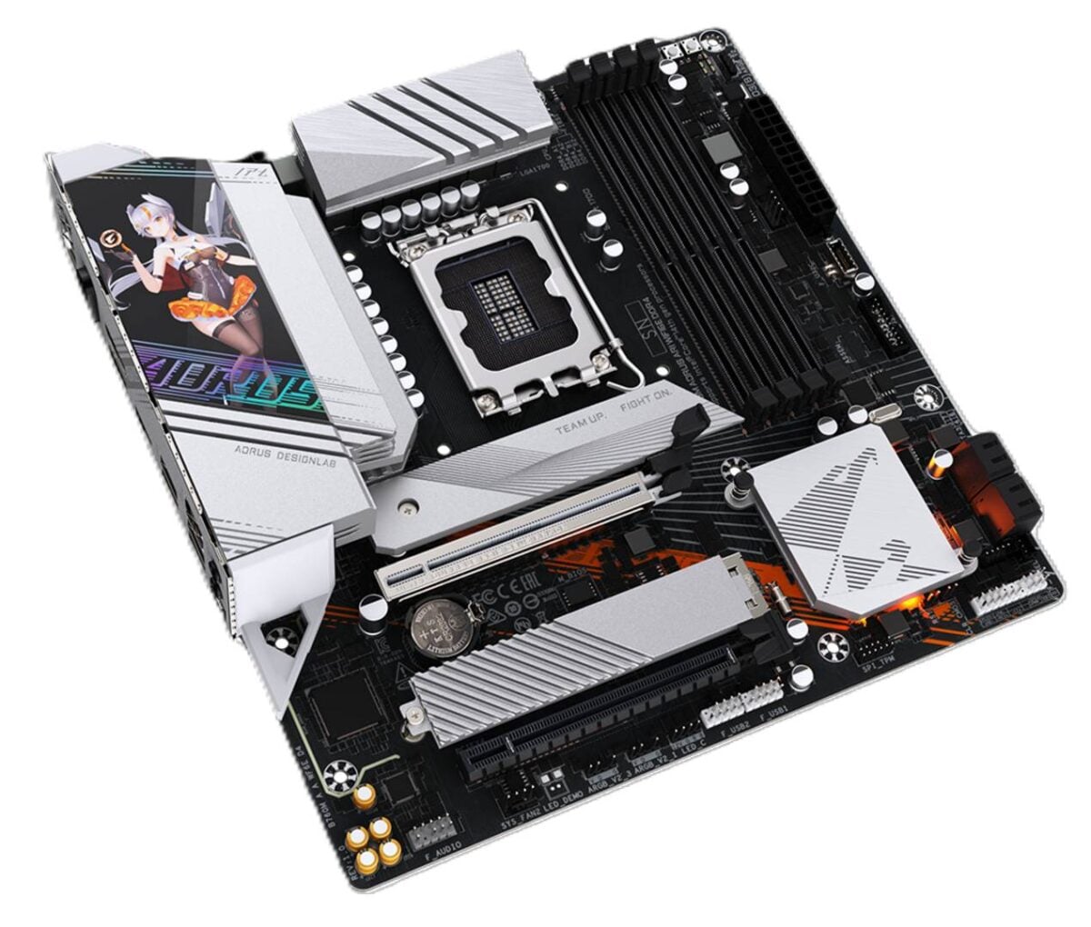 Gigabyte B760M Aorus Ari WiFi6E DDR4 motherboard.