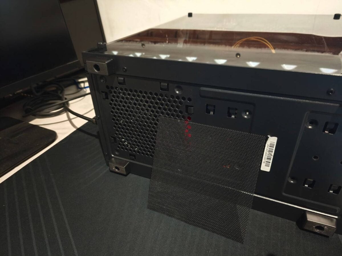 How to clean your PC - PSU filter off.
