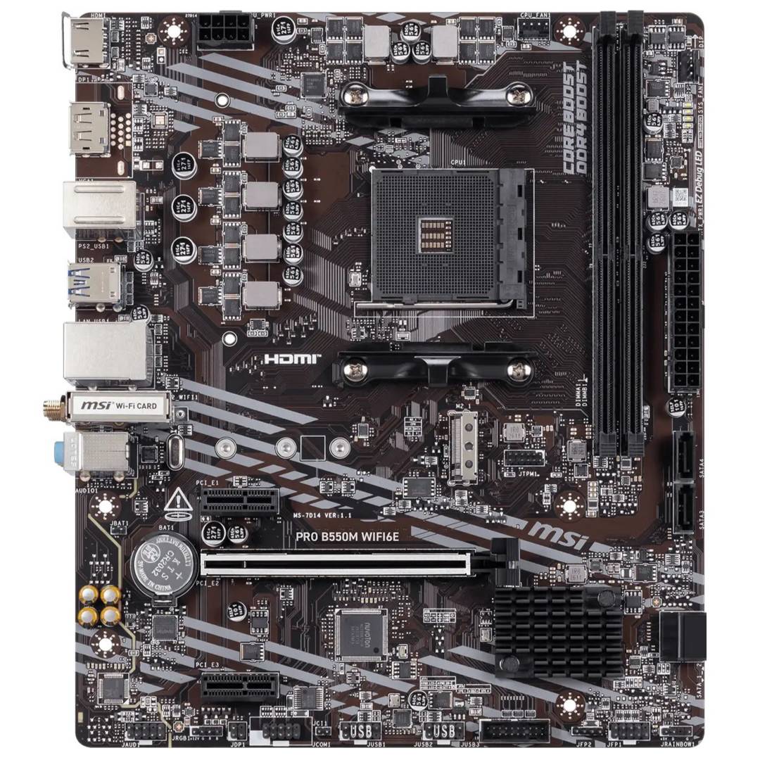 MSI Pro B550M WiFi6E - front.